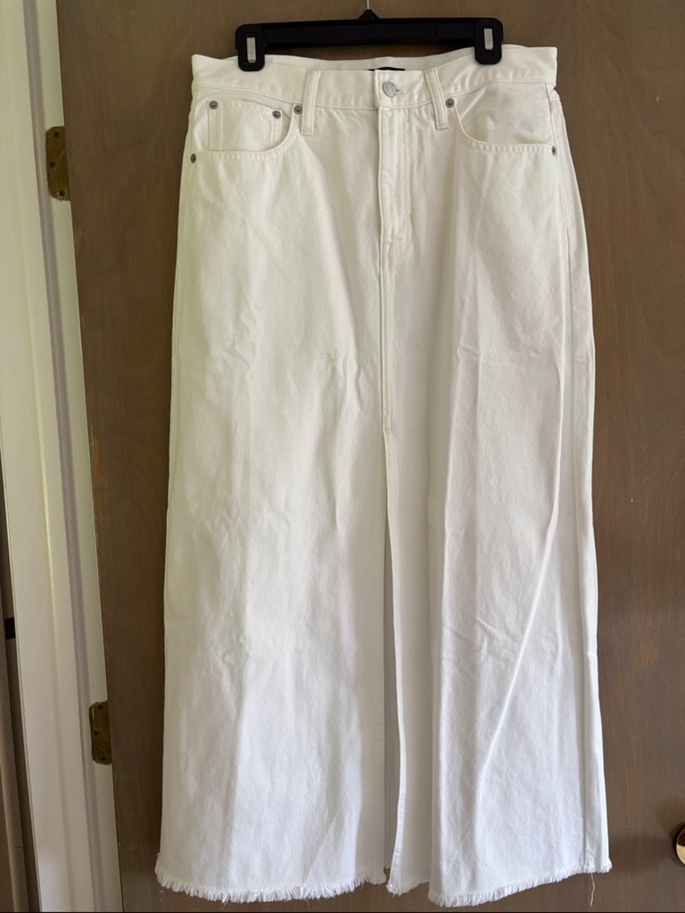 J.Crew White Maxi Denim Skirt